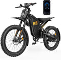 Electric Dirt Bike for Adults, 𝟰𝟬𝟬𝟬𝗪/𝟮𝟬𝟬𝟬𝗪 𝗣𝗲𝗮𝗸 27AH/18.2Ah Off-Road Motorcycle, 35MPH 65+ Mile Range, 19" Fat Tire, Hydraulic Brakes, APP & NFC Control