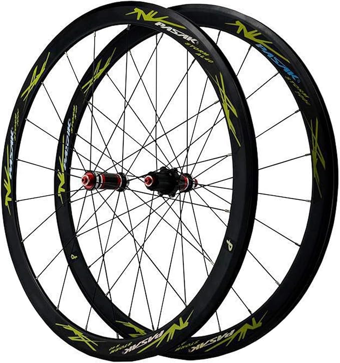 Carbon Fiber 700C Road Bikes Wheelset 40mm Aluminum Rim Front + Rear Wheel C/V Brake Quick Release 7 8 9 1011 Speed Matte
