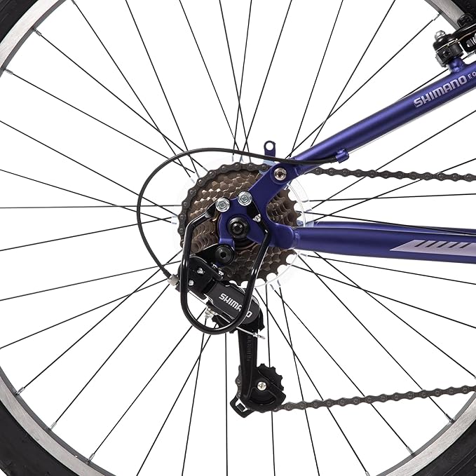 Huffy Stone Mountain Bike for Men and Women, 20”/24”/26”, 6-Speed (20”) or 21-Speed, Front or Dual Suspension (Varies), Multiple Colors, Adjustable Saddle, Shimano Equipped, All-Terrain Tires