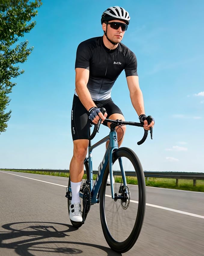 ROTTO Cycling Jersey Mens Bike Shirt Short Sleeve Gradient Color Series