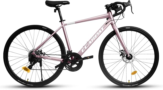 700C Lightweight Aluminum Road Bike, 16-Speed Racing Bicycle with Disc Brakes, Hybrid Commuter Bike for Men and Women, Perfect for City Roads and Outdoor Cycling