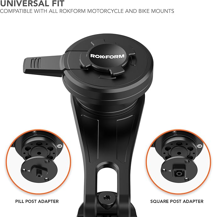 Rokform – Universal Motorcycle Mount Vibration Dampener, for Motorcycle and Bike Phone mounts, for iPhone, Samsung, & Pixel Twist Lock Cases (Black)