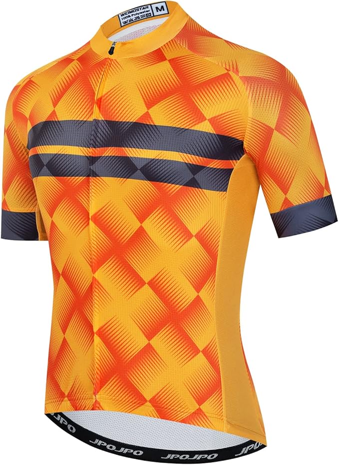 Men Cycling Jersey Skull Bike Short Sleeve Tops Quick-Dry Reflective 3-Pockets S-3XL