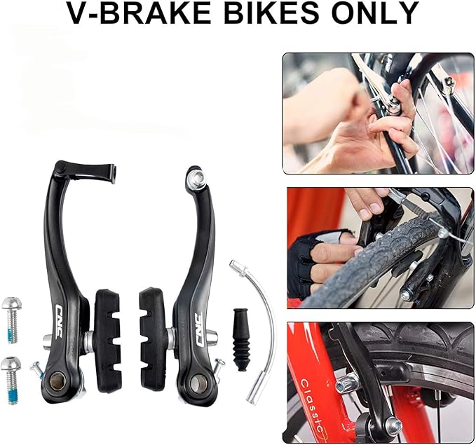Chooee Bike V-Brake Pads, Bicycle Brake Pad Set, 2 Pairs Universal Brake Shoes