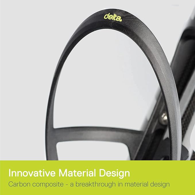 Carbylon Water Bottle Cage (2-Pack) by Delta Cycle, Ultra Lightweight 17 Grams, Carbon Fiber & Nylon Bike Bottle Holder