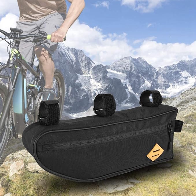 Tbest Bike Triangle Frame Bag, Bicycle Frame Bag Large Waterproof Cycling Triangle Pack Bike Front Top Tube Bag Cycling Under Seat Pouch