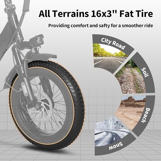 Electric Bike for Adults, 750W Long Range Foldable Ebike with One/Dual Removable Battery, 40-120 Mile/25-30MPH, 20"/16“ Fat Tire Electric Bicycle