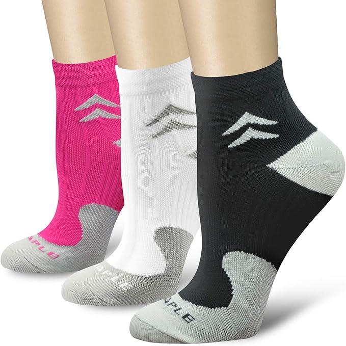 QUXIANG Compression Socks for Women & Men Circulation 3/6/7 Pairs Arch Ankle Support 15-20 mmHg Best for Running Cycling