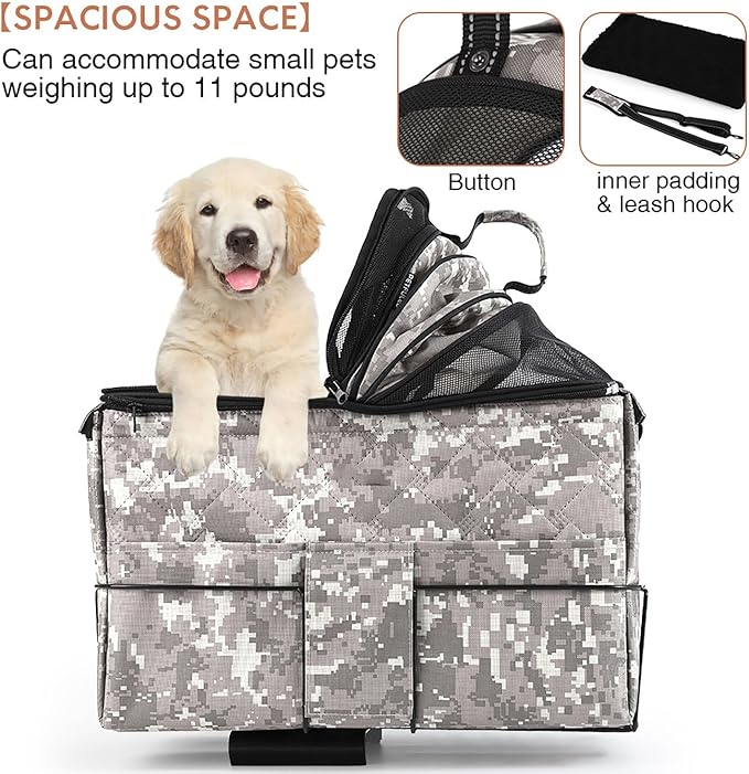Dog Bicycle Seat Rear Rack — Heavy-Duty Pet Bike Seat with Adjustable Fit, Tool-Free Install & Secure Safety Strap, Portable Foldable Dog Bike Booster for City Rides and Travel