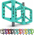 BUCKLOS Mountain Bike Pedals MTB Pedals Flat, Adult Bicycle Road Bike Large Platform Nylon Non-Slip Pedal for Gravel Bike/Hybrid Bike 9/16"