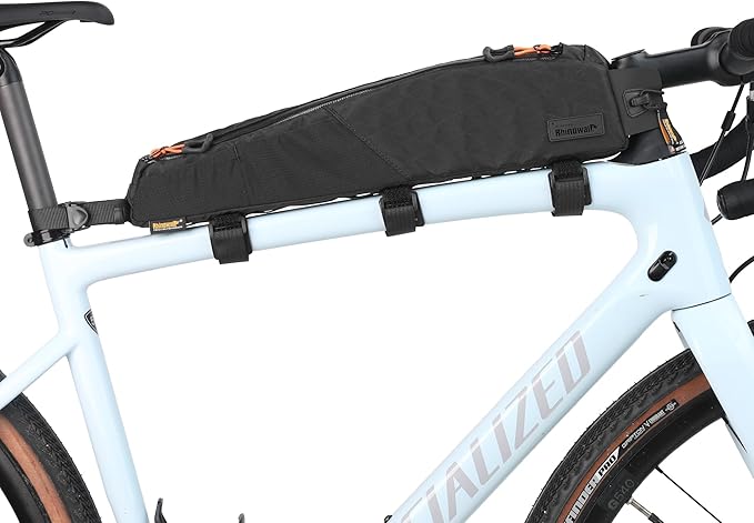 Rhinowalk Bicycle Top Tube Bag Bike Front Frame Bag Waterproof Extra Long Cycling Accessories Upper Pipe Nylon Pouch Pack for Mountain Road Bike