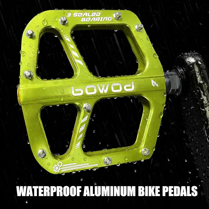 Bike Pedals 9/16" Lightweight Non-Slip Bicycle Platform Pedals - Fits Most Adult Bikes & Mountain Bikes &MTB, Road Bikes and Slip-Resistant Design