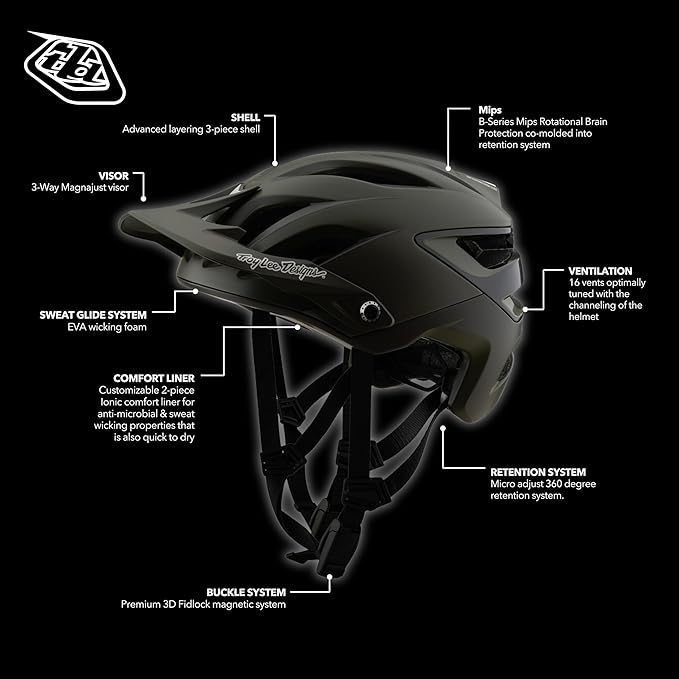 Troy Lee Designs A3 Uno MIPS Bicycle Helmet