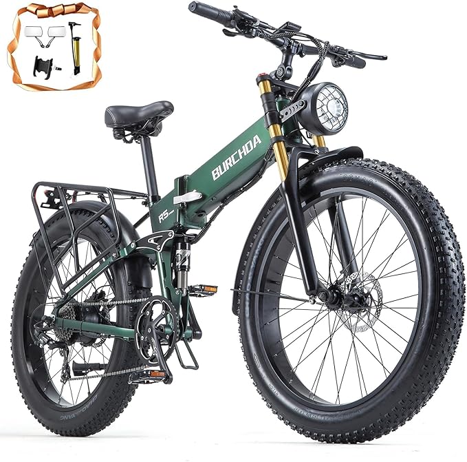 2026 Upgraded Dual Motors AWD Electric Bike for Adults 5000w/3000W/1500W Motor Dirt Ebike 40MPH/30MPH 52V/48V 30Ah/20Ah Battery Up to 90 Miles Long Range 26" Fat Tire Bicycle for Commute Mountains