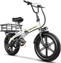 1000W Folding Electric Bike, 48V 20.8AH Large Removable Battery E-Bike, 30+MPH, 80 Miles Max Range, 20" Fat Tire Electric Bike for Adults, Adult Electric Bicycles for Commute