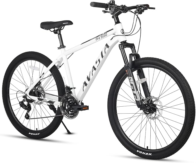 AVASTA AV300 26 27.5 inch Mountain Bike with 21-Speed, Aluminum Frame, Dual Disc Brake, Comfortable Saddle, Multiple Colors