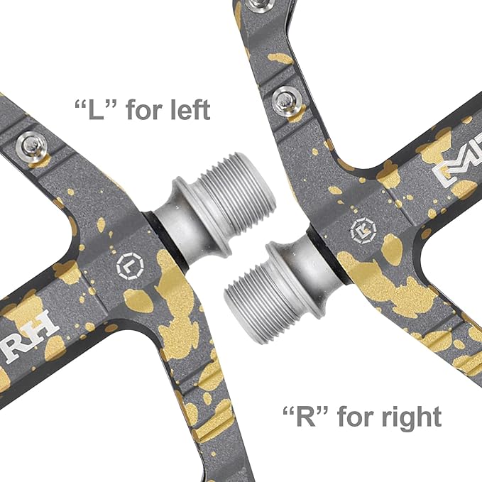 MZYRH Mountain Bike Pedals MTB Pedals,9/16" Non-Slip Lightweight Aluminum Alloy Bicycle Pedals for Road Mountain BMX MTB