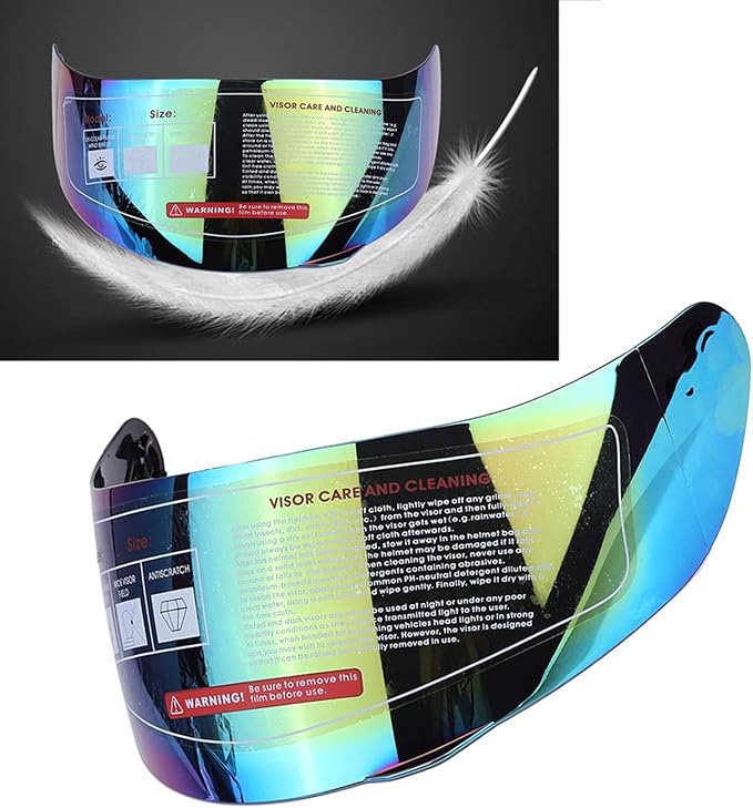 Motorcycle Helmet Visor, Anti-Fog Protection Coating Durable Scratch-Resistant Replacement Lens Motorcycle Visor Lens for Riders Commuters Touring Adventure Biking Outdoor Sports Activities