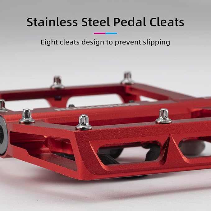 ROCKBROS MTB Mountain Bike Pedals Compatible with SPD Mountain Bike Dual Function Sealed Clipless Aluminum Bicycle Flat Platform 9/16" Pedals with Cleats for Road, MTB, Mountain Bikes