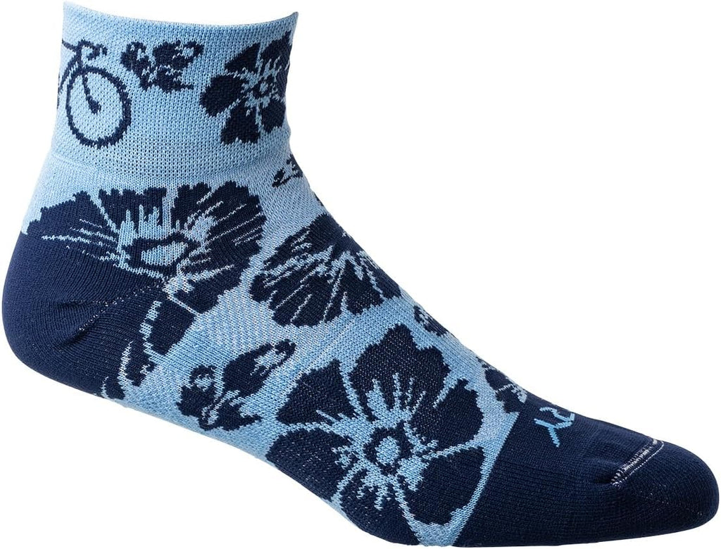 Terry Cycling Air Stream Bike Socks for Women Sports Running & Cycling Mesh Ventilated Breathable Athletic Crew Ankle Sock
