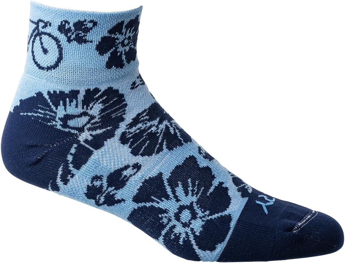 Terry Cycling Air Stream Bike Socks for Women Sports Running & Cycling Mesh Ventilated Breathable Athletic Crew Ankle Sock