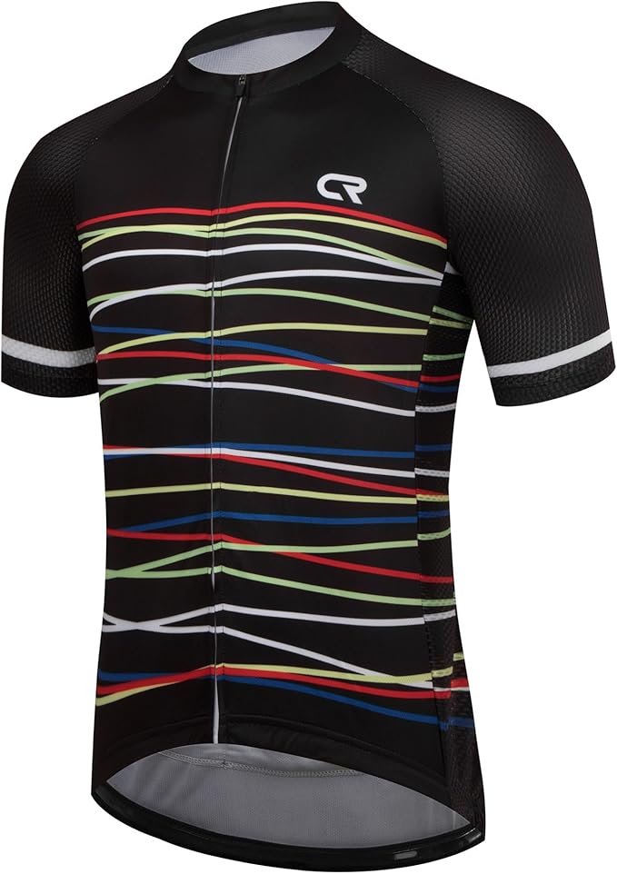 Coconut Ropamo CR Mens Cycling Jersey Short Sleeve Road Bike Shirt with 3+1 Zipper Pockets Breathable Quick Dry