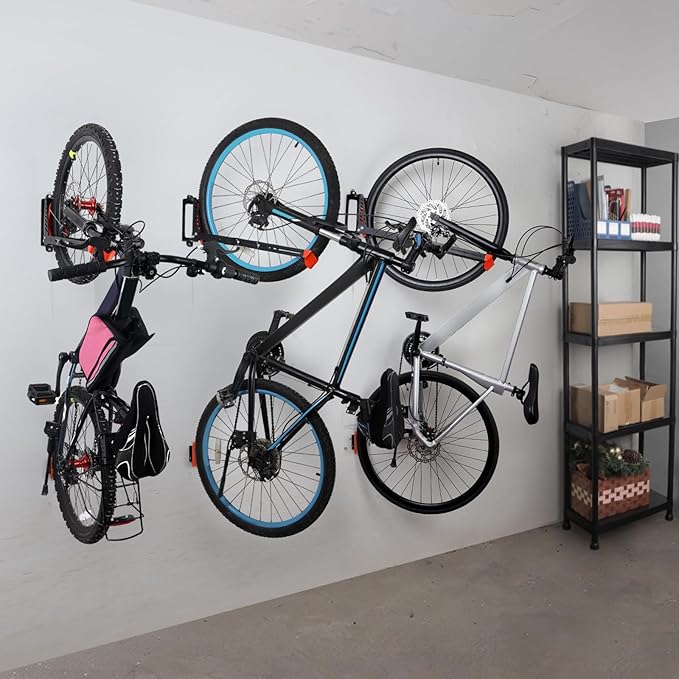 Swivel Bike Rack Wall Mount, 1 pcs Bike Hanger Wall Mount, Wall Space-Saving Vertical Bike Hanger, Sturdy Bike Storage Rack, Indoor Bicycle Hooks