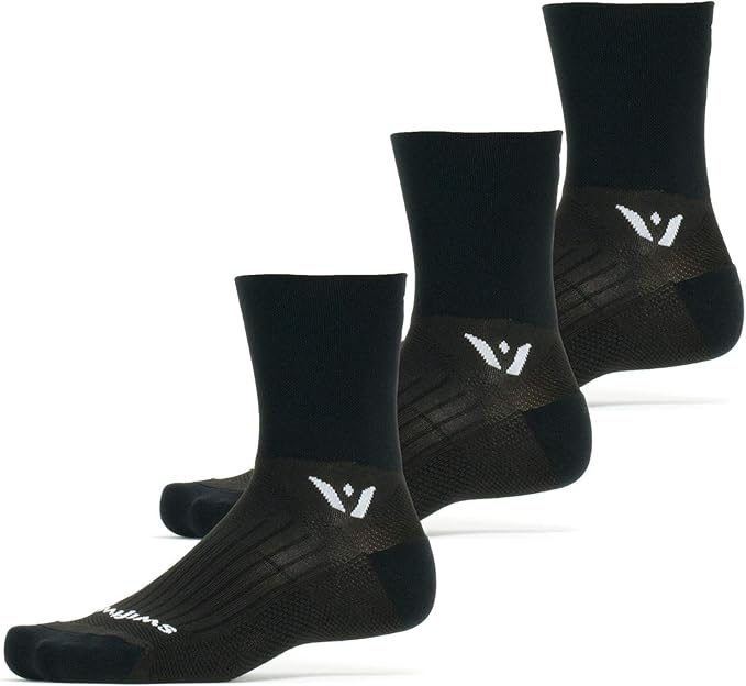 Swiftwick - PERFORMANCE FOUR (3 Pairs) Trail Running & Cycling Socks, Max Durability