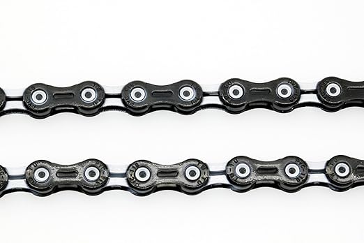 PYC SP1101 11-Speed Bike Chain, 116 Links (116L), Super Lightweight Hollow-Pin Bicycle Chain for Mountain (MTB) & Road Bikes, Compatible with Shimano, SRAM, Campagnolo (DLC White)