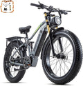 Electric Bike for Adults 1500W Peak 30 MPH E-Bike 70-140 Mile, 48V 20/40 Ah Removable Battery, 26" Fat Tire Electric Dirt Bike, Full Suspension, Dual Hydraulic Disc Brakes, 7 Speed
