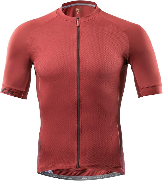 Santic Men’s Cycling Jersey Short Sleeve Bike Shirts for Men Bicycle Jacket with Pockets Breathable & Quick Dry Yorkson
