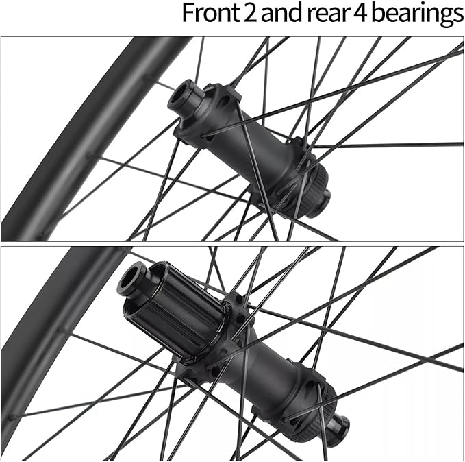 Carbon Road Bike Wheelset, 700C Reflective Pattern Clincher, Center Lock Barrel Axle Disc Brake 50mm Deep Wheelset
