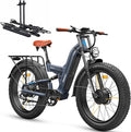FREESKY 4000W Dual Motor Electric Bike for Adults, 48V 30AH Samsung Cells Battery 120Miles Range, 40MPH AWD Fast E-Bike, 26" Fat Tire Full Suspension Electric Mountain Bike, UL2849 Certified by TÜV