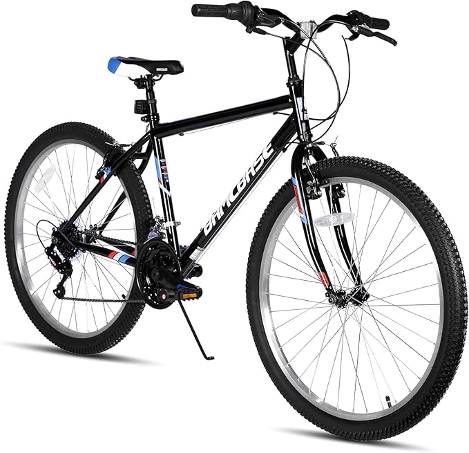HILAND Adult 26 Inch Mountain Bike, Mens Womens Bicycle, High-Carbon Steel Frame Mountain Bicycle, Sport MTB for Adults, Multi-Color
