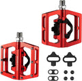 ROCKBROS MTB Mountain Bike Pedals Compatible with SPD Mountain Bike Dual Function Sealed Clipless Aluminum Bicycle Flat Platform 9/16" Pedals with Cleats for Road, MTB, Mountain Bikes