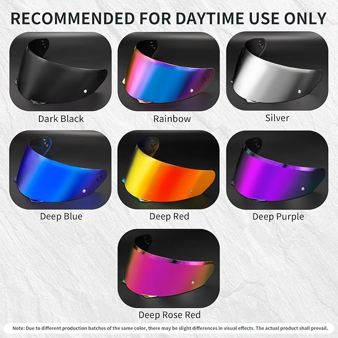 PSLER i90 Visor - HJ-33 Helmet Tinted Visor i90 Face Shield Motorcycle Helmet Visor for i90 HJ-33,Deep Rose Red
