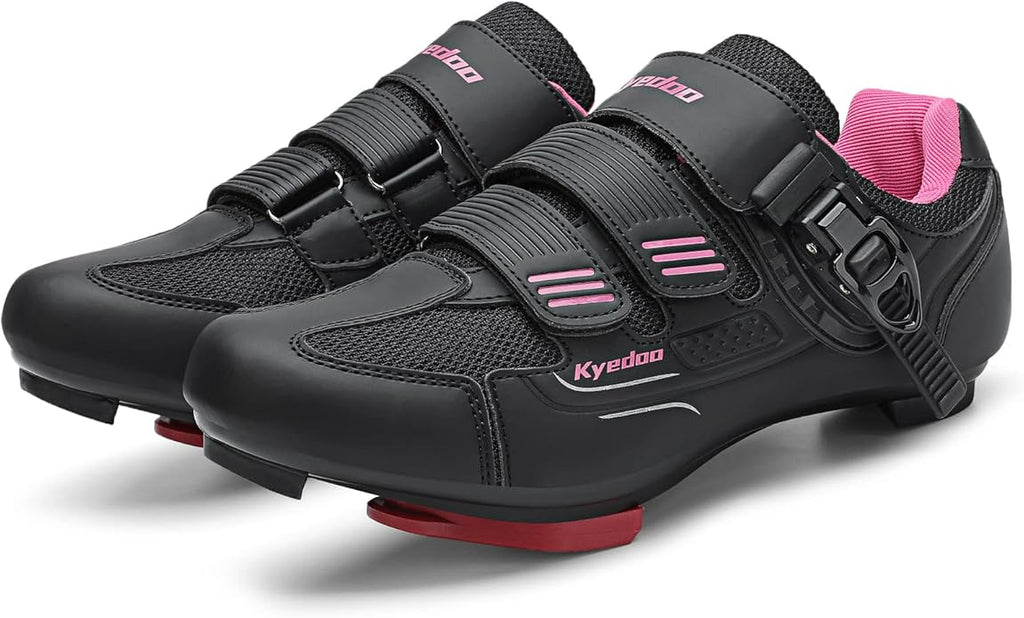 Womens Cycling Shoes Compatible with Peloton Bike Clip in Ladies Indoor Cycling Road Bike Riding Biking Shoes, Pre-Installed Delta Cleats