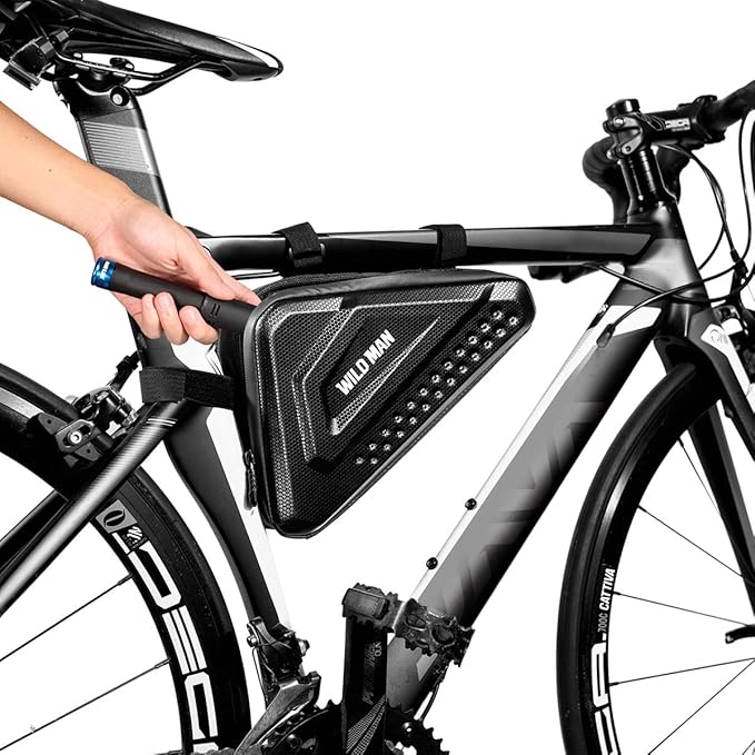 WILD MAN 3L Triangle Frame Bike Bag Large Capacity for Mountain Bicycle Cycling MTB Bicycle Cycling (ES19)