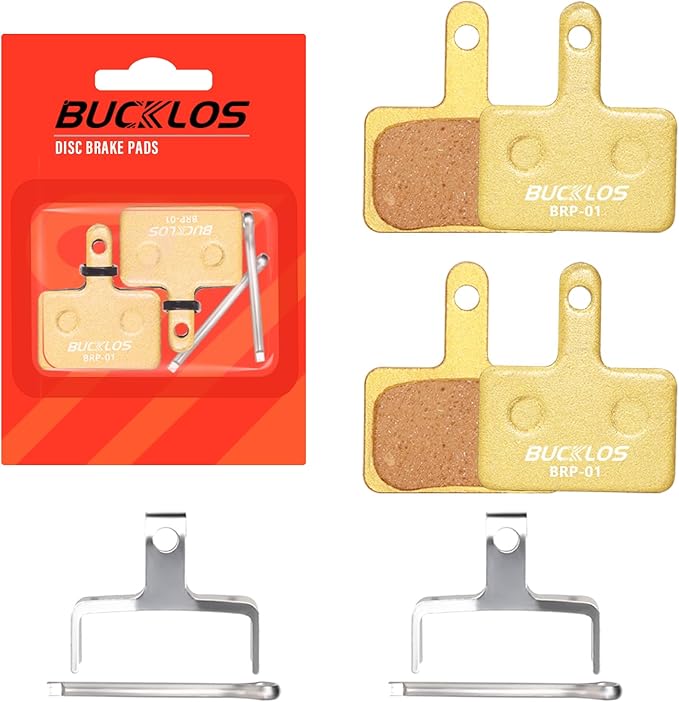 BUCKLOS Bike Disc Brake Pads for TRP Tektro Shimano MT200 Deore Br-M575 M525 M515 T615 T675 M505 M495 M486 M485 Ridstar Q20,Bicycle Disk Brakes Pads for Mountain Bike/Electric Bike/Road/Scooter/Ebike