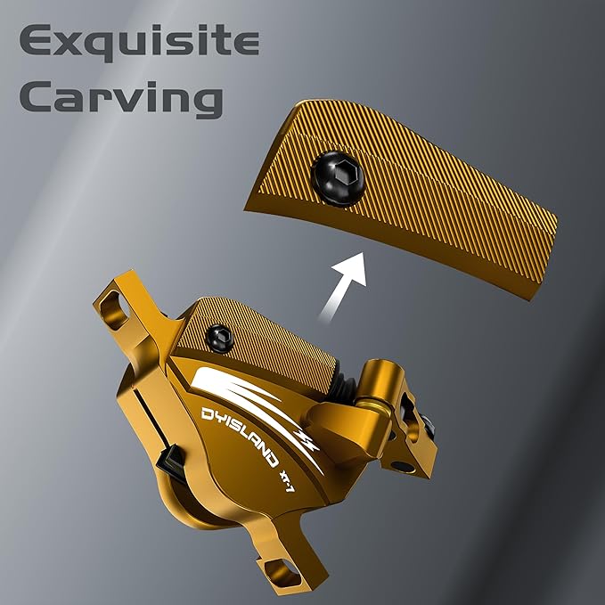 XT-7 Hydraulic Disc Brakes Calipers,Line Pulling/Cable Actuated Front & Rear Brake Calipers for MTB/Mountain Bike/E-Bike.