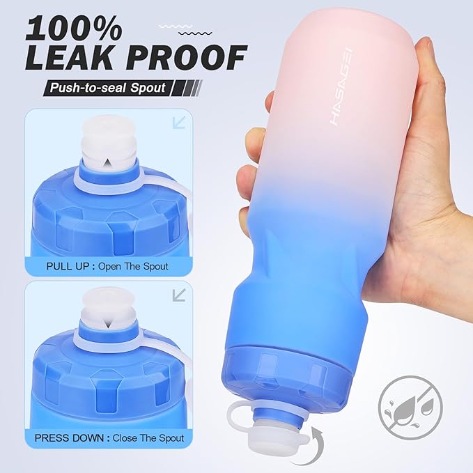 Bicycle Water Bottle Holder with 24 Oz Bottle, Durable Leak-Proof Non-Slip Design, Lightweight & Universal Fit for Mountain/Road Cycling Accessories