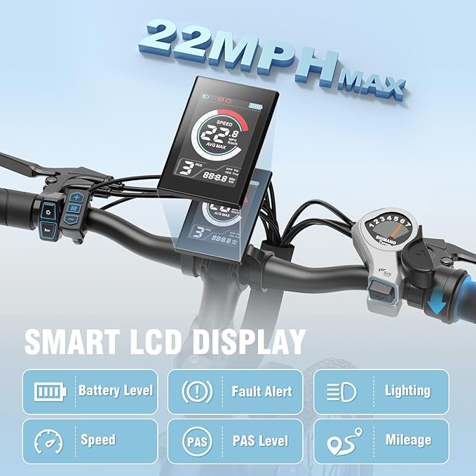 Electric Bikes for Adults, 26"/27.5" E Bikes for Adults with 1200W Peak Motor, 28 MPH, 50+ Miles Range Electric Bicycle, E Mountain Bike with 480WH Removable Battery, UL Certified