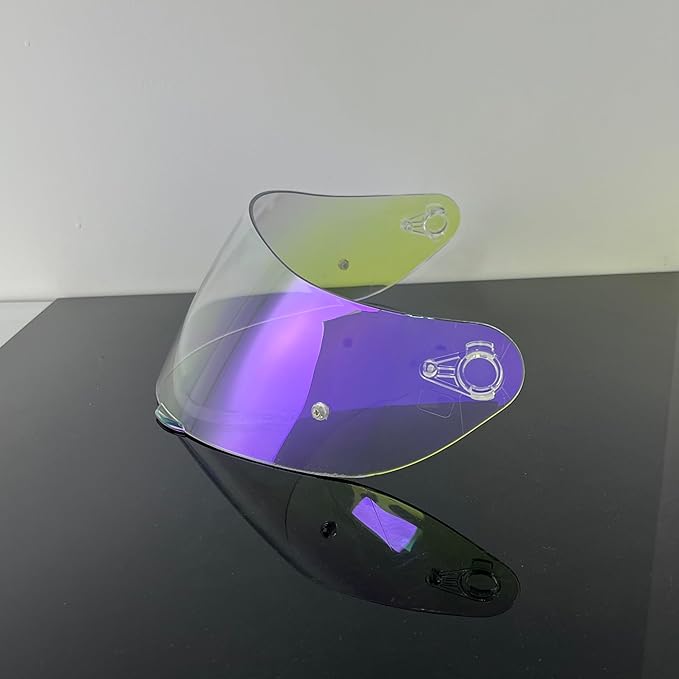 Helmet Visor Replacement,Motorcycle Helmet Face Shield for ILM 902,902L,902BT (Revo Clear Purple-Day&Night Use)