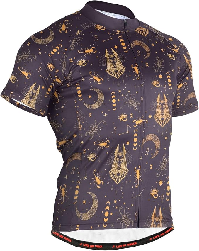Men's Cycling Bike Jersey Short Sleeve Moisture Wicking, Breathable, Quick Dry Biking Shirt with 3 Rear Pockets
