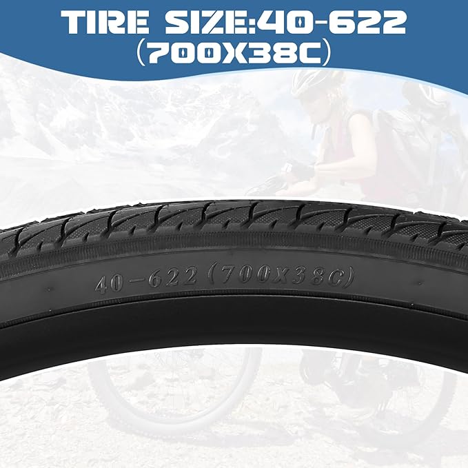 WEEROCK 700C Road Bike Tires 700 X 38C Bicycle Tires Gravel Bicycle Tire with/Without Inner Tubes 48mm Presta Valve, Replace Bike Tyres, Black