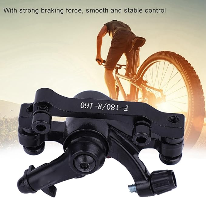 Haofy Mountain Bike Disc Brake, F160/R140 Brake Pads, Bicycle Brake Device Mechanical Bike Pulling Disc Brake Front Rear Disc Brake Bb8