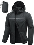SWISSWELL Mens Rain Jacket & Coats Packable Lightweight Waterproof Windbreaker Hooded for Golf Cycling Hiking
