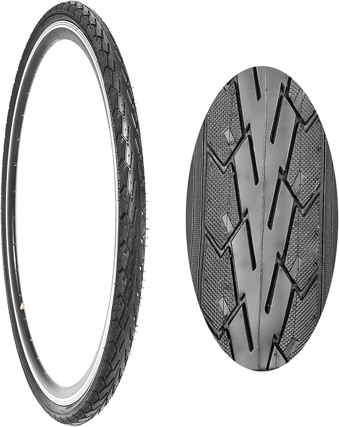 1 or 2 Pack 700X23C/25C/28C/35C Road Bike Tires with or Without 2 Inner Tubes Presta Valve and 2 levers for City Commuter Road Pavement Garden Trail Bike Tires