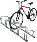 VOUNOT Bike Stand Floor 5 Rack Bike Garage Bicycle Storage Parking Rack Cycle Organizer Locking Stand for Indoor Outdoor