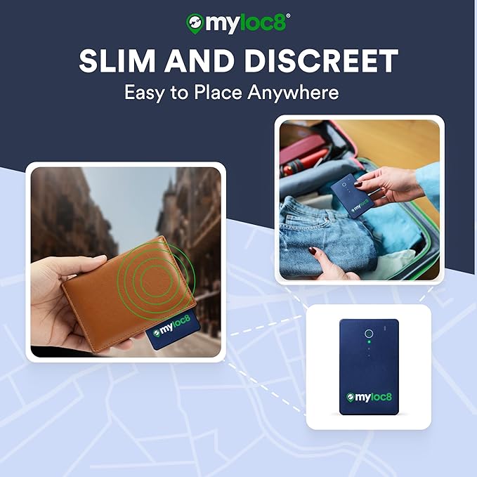 GPS Luggage Tracker for Suitcases TSA Approved, Android & iOS Compatible - Smart Tag with Bag Opening Alert - Real-Time Tracking Device for Travel or Even Car, Trailer, etc. – Long Battery Life